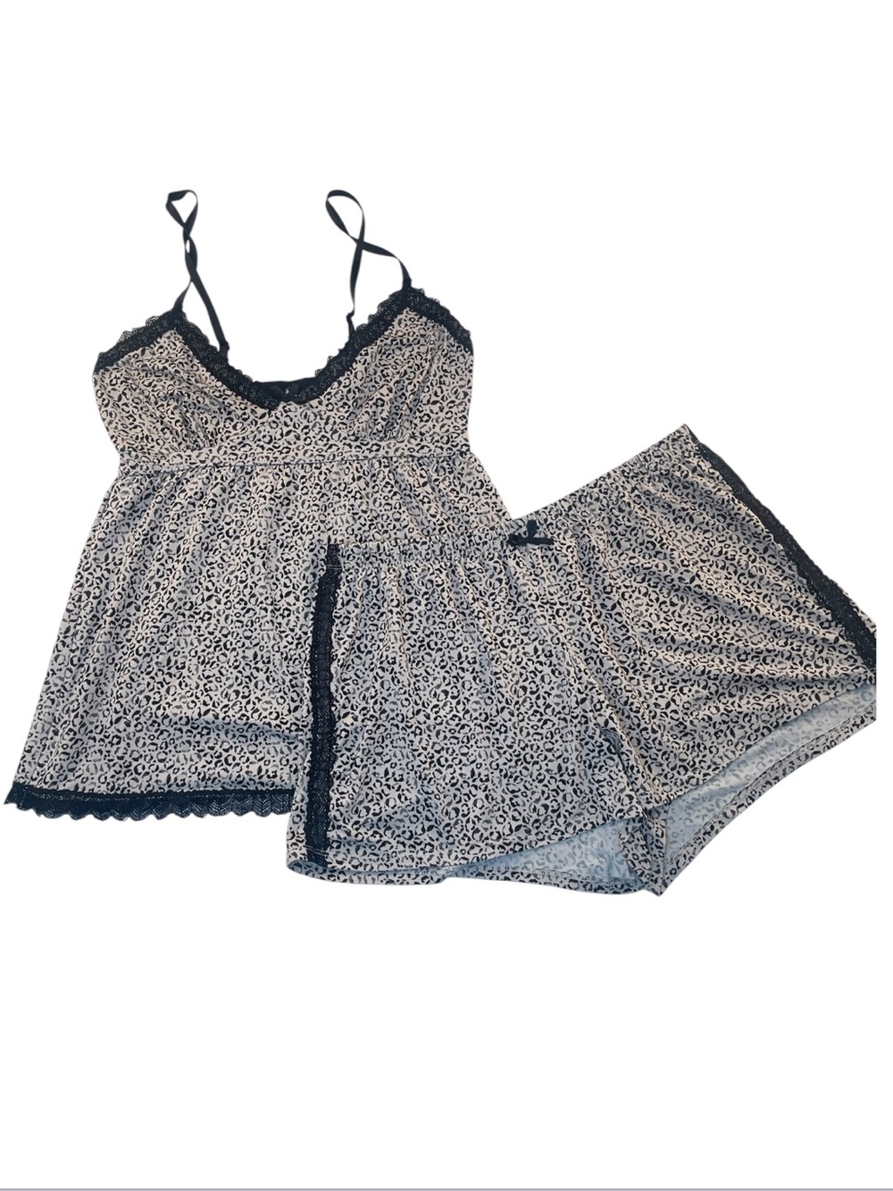 Adrienne Vittadini Studio Leopard Print Cami & Shorts Pajama Set Women’s size XL
